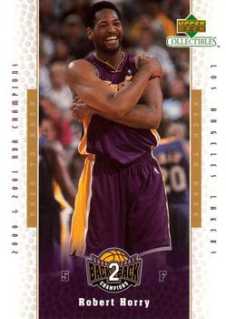 2001 Upper Deck Los Angeles Lakers Back2Back Champions #LA6 Robert Horry Front