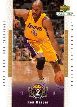 2001 Upper Deck Los Angeles Lakers Back2Back Champions #LA8 Ron Harper Front