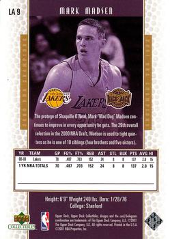 2001 Upper Deck Los Angeles Lakers Back2Back Champions #LA9 Mark Madsen Back