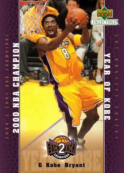 2001 Upper Deck Los Angeles Lakers Back2Back Champions #LA17 Kobe Bryant Front