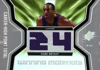 2007-08 SPx - Winning Materials Jersey Numbers #WMJ-KB Kobe Bryant Front