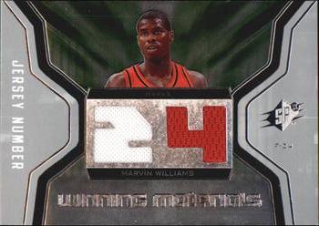 2007-08 SPx - Winning Materials Jersey Numbers #WMJ-MW Marvin Williams Front