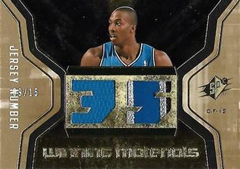 2007-08 SPx - Winning Materials Jersey Numbers Patches #WMJ-DH Dwight Howard Front