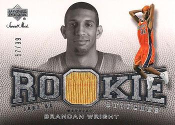 2007-08 Upper Deck Sweet Shot - Rookie Stitches #RS-BW Brandan Wright Front