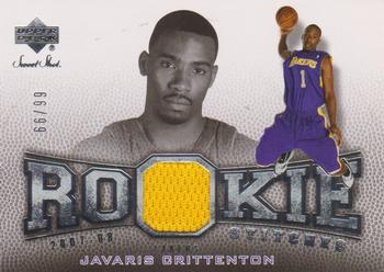 2007-08 Upper Deck Sweet Shot - Rookie Stitches #RS-JC Javaris Crittenton Front