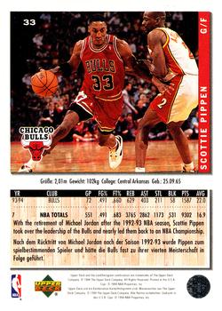 1994-95 Collector's Choice German #33 Scottie Pippen Back