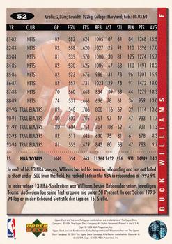 1994-95 Collector's Choice German #52 Buck Williams Back