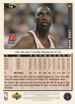 1994-95 Collector's Choice German #79 Mark West Back