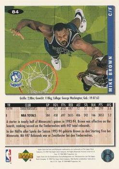 1994-95 Collector's Choice German #84 Mike Brown Back