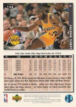 1994-95 Collector's Choice German #142 James Worthy Back