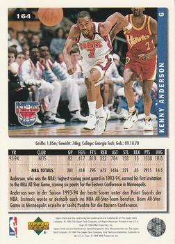 1994-95 Collector's Choice German #164 Kenny Anderson Back