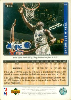 1994-95 Collector's Choice German #165 Shaquille O'Neal Back