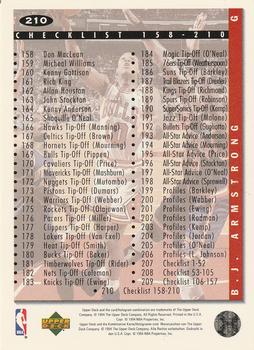 1994-95 Collector's Choice German #210 B.J. Armstrong Back