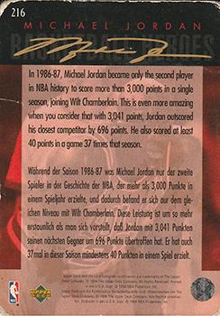 1994-95 Collector's Choice German #216 Michael Jordan Back
