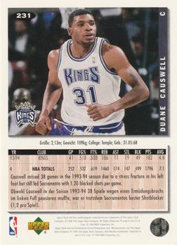 1994-95 Collector's Choice German #231 Duane Causwell Back