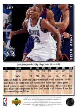 1994-95 Collector's Choice German #257 Brian Grant Back