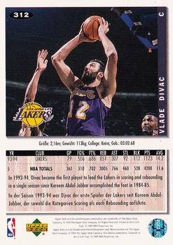 1994-95 Collector's Choice German #312 Vlade Divac Back