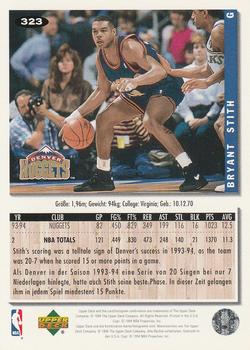 1994-95 Collector's Choice German #323 Bryant Stith Back