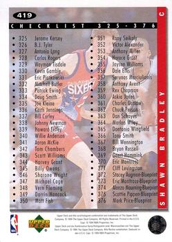 1994-95 Collector's Choice German #419 Shawn Bradley Back
