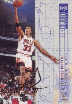 1994-95 Collector's Choice German - Gold Signatures #375 Scottie Pippen Front