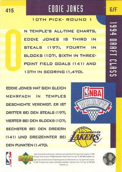 1994-95 Collector's Choice German - Gold Signatures #415 Eddie Jones Back