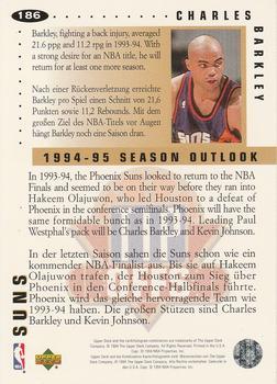 1994-95 Collector's Choice German - Gold Signatures #186 Charles Barkley Back