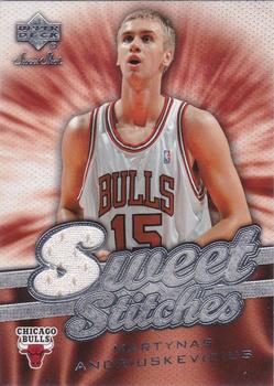 2007-08 Upper Deck Sweet Shot - Sweet Stitches #ST-MA Martynas Andriuskevicius Front