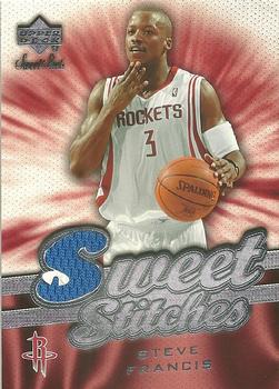 2007-08 Upper Deck Sweet Shot - Sweet Stitches #ST-SF Steve Francis Front