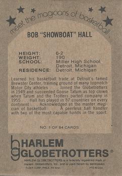 1971 Fleer Harlem Globetrotters #1 Bob Hall Back