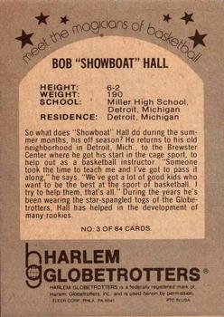 1971 Fleer Harlem Globetrotters #3 Bob Hall Back