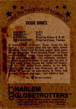 1971 Fleer Harlem Globetrotters #58 Doug Hines Back