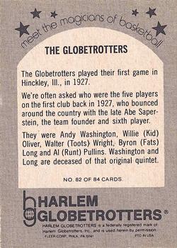 1971 Fleer Harlem Globetrotters #82 The Globetrotters Back