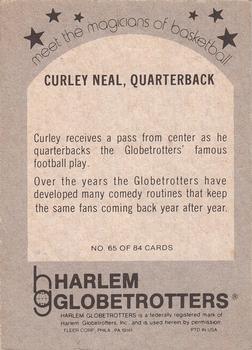 1971 Fleer Harlem Globetrotters #65 Curly Neal, Quarterback Back