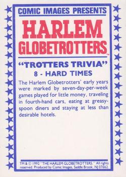 1992 Comic Images Harlem Globetrotters #8 Hard Times Back