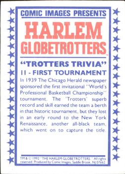 1992 Comic Images Harlem Globetrotters #11 First Tournament Back