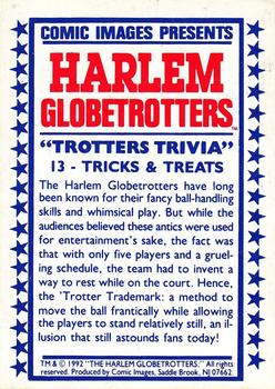 1992 Comic Images Harlem Globetrotters #13 Tricks & Treats Back