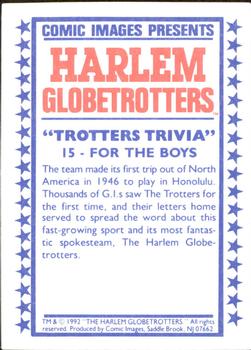 1992 Comic Images Harlem Globetrotters #15 For the Boys Back