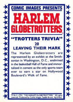 1992 Comic Images Harlem Globetrotters #20 Leaving Their Mark Back