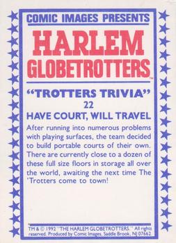1992 Comic Images Harlem Globetrotters #22 Have Court, Will Travel Back