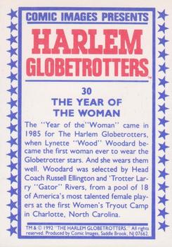 1992 Comic Images Harlem Globetrotters #30 The Year of the Woman Back