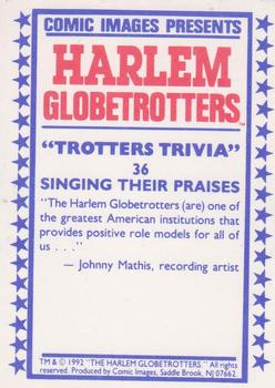 1992 Comic Images Harlem Globetrotters #36 Singing Their Praises Back
