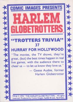 1992 Comic Images Harlem Globetrotters #37 Hurray for Hollywood Back