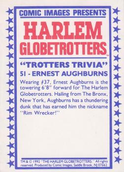 1992 Comic Images Harlem Globetrotters #51 Ernest Aughburns Back