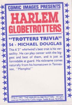 1992 Comic Images Harlem Globetrotters #54 Michael Douglas Back
