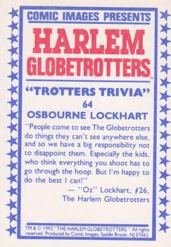 1992 Comic Images Harlem Globetrotters #64 Osbourne Lockhart Back