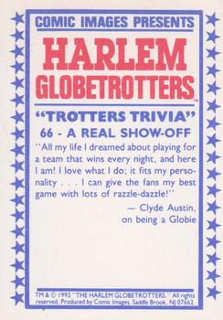 1992 Comic Images Harlem Globetrotters #66 A Real Show-Off Back