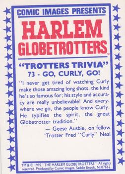 1992 Comic Images Harlem Globetrotters #73 Go, Curly, Go! Back