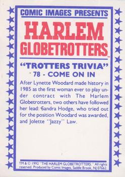 1992 Comic Images Harlem Globetrotters #78 Come on In Back