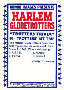 1992 Comic Images Harlem Globetrotters #80 Trotters' 1st Trip Back
