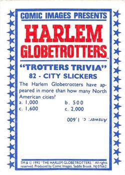1992 Comic Images Harlem Globetrotters #82 City Slickers Back